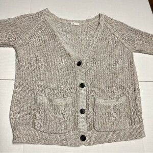 Garage Women's Beige Knit Cardigan Sweater